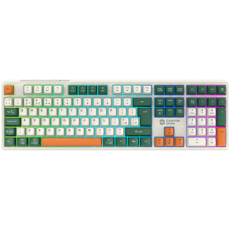 CANYON gaming tastatura Shadder GKW-11 mehanička RGB UK/US Wireless White
