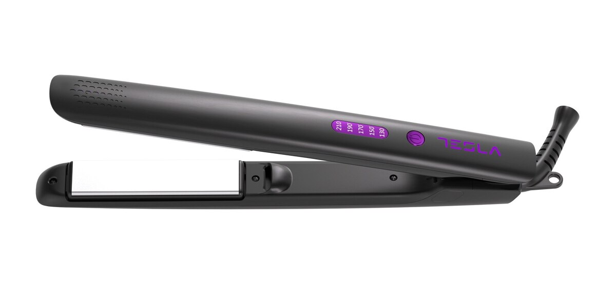 TESLA pegla za kosu STH300BP, do 210°C, LED indikator, crno - ljubičasta