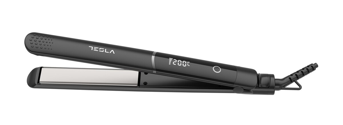 TESLA pegla za kosu STH200BS, do 220°C, LED zaslon, crna