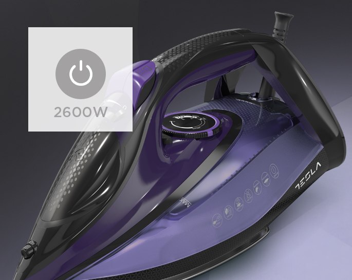 TESLA pegla na paru IR500BP, 2600 W, 40 g/min, crno-ljubičasta