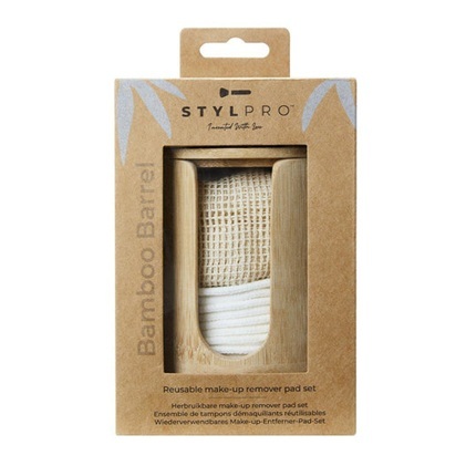 StylPro bamboo posuda s 8 višekratnih bambusovih jastučića za uklanjanje šminke LJ33270