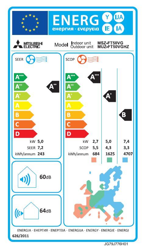 Mitsubishi klima uređaj MSZ-FT50VGK/MUZ-FT50VGHZ