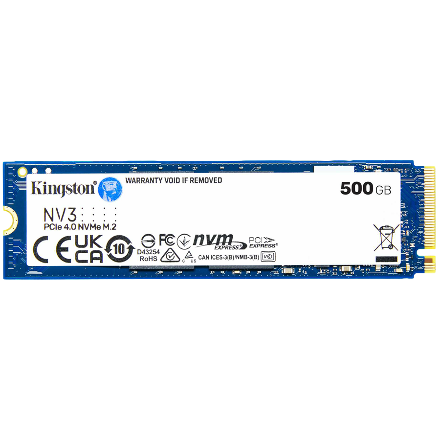 KINGSTON SSD 500GB NV3 M.2 2280 PCIe 4.0 NVMe, Read: 5,000/ Write: 3,000MB/s