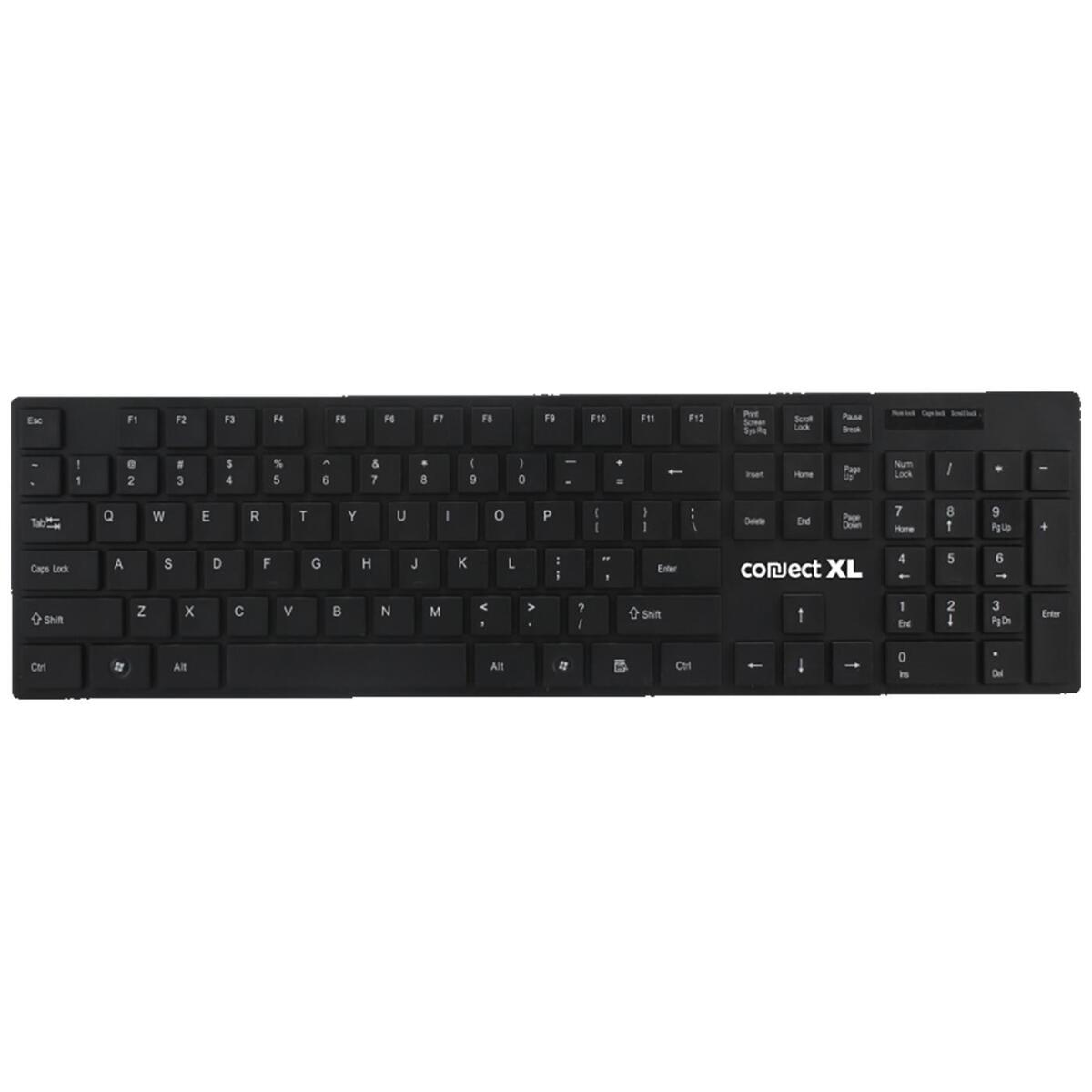 Connect XL Tipkovnica sa multimedijalnim tipkama, USB, SLIM, crna boja - CXL-K300