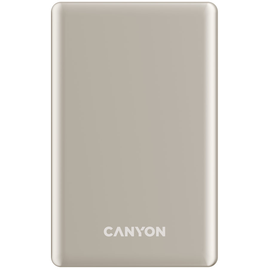 CANYON prenosna baterija OnPower 505 slim Magnetic 5000 mAh PD20W bež