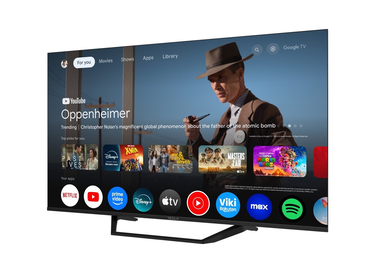 TESLA LED televizor 55E655BUS, 4K Ultra HD, Smart TV, Google TV™, Crni