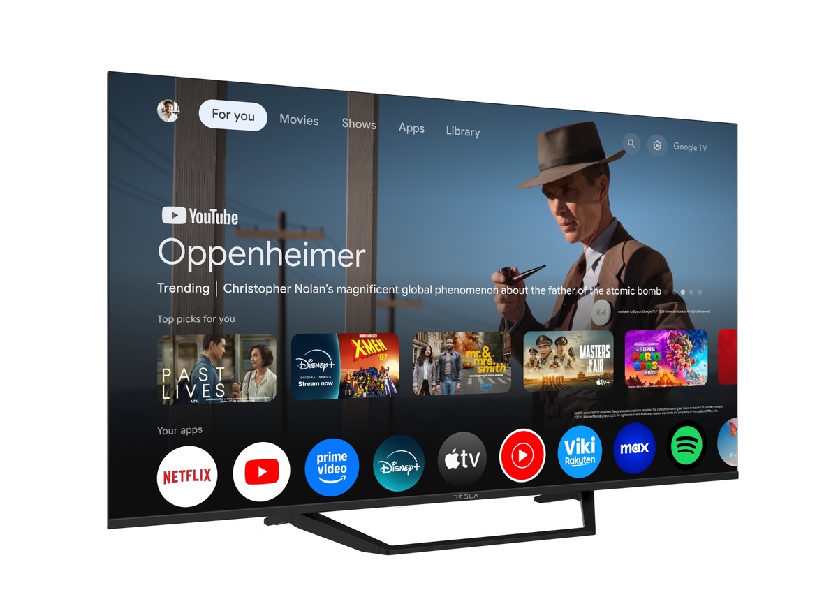 TESLA LED televizor 55E655BUS, 4K Ultra HD, Smart TV, Google TV™, Crni
