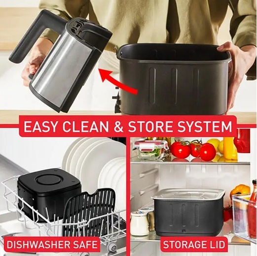 TEFAL friteza na vrući zrak EY552DE0 Easy Fry Silence, XL kapacitet