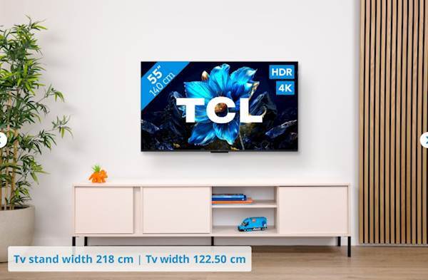 TV TCL 4K QLED 55P71K, 4K Ultra HD, Smart TV, Google TV, AiPQ PRO PROCESSOR, HVA ekran, Dolby Atmos, HDR10, **MODEL 2025**