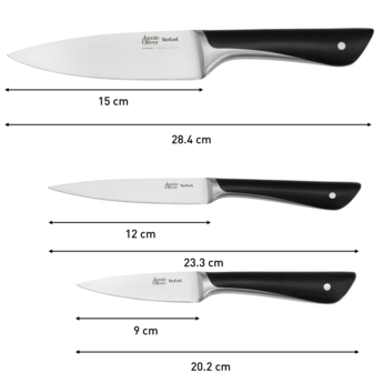 Jamie Oliver Tefal set noževa – detalj drški i oštrica