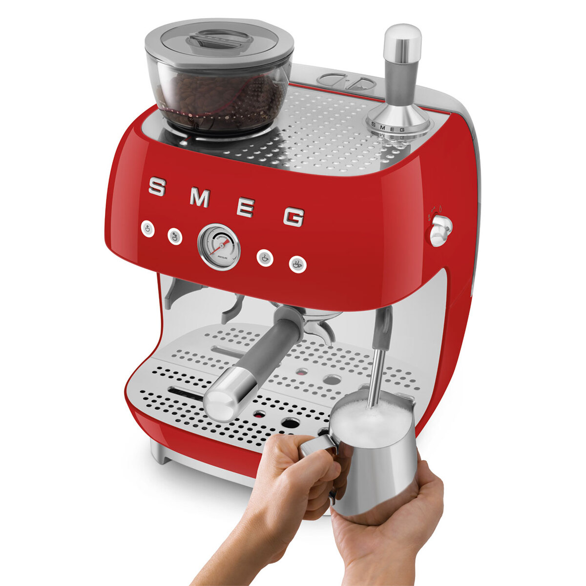Smeg aparat za espresso kafu EGF03RDEU, crveni