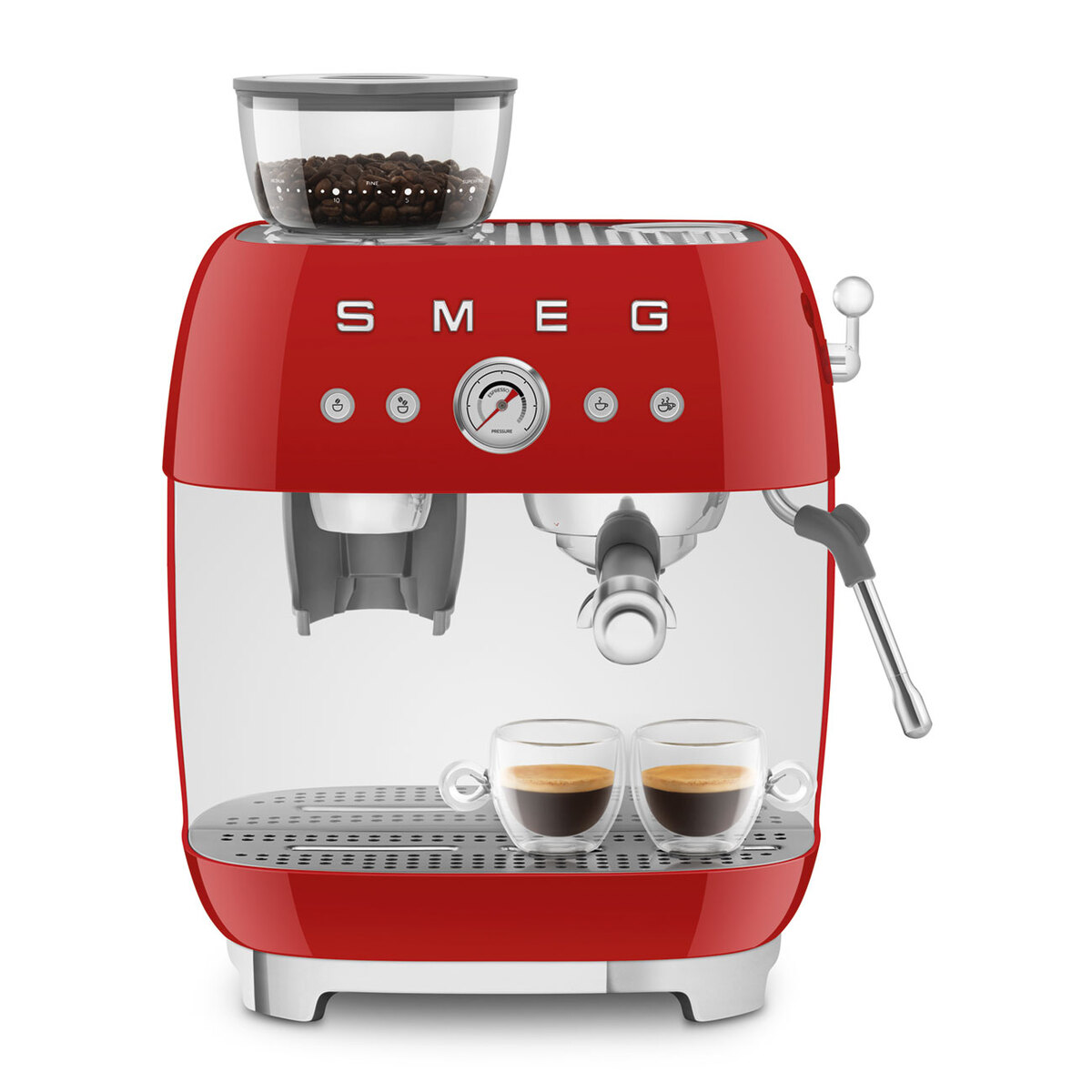 Smeg aparat za espresso kafu EGF03RDEU, crveni