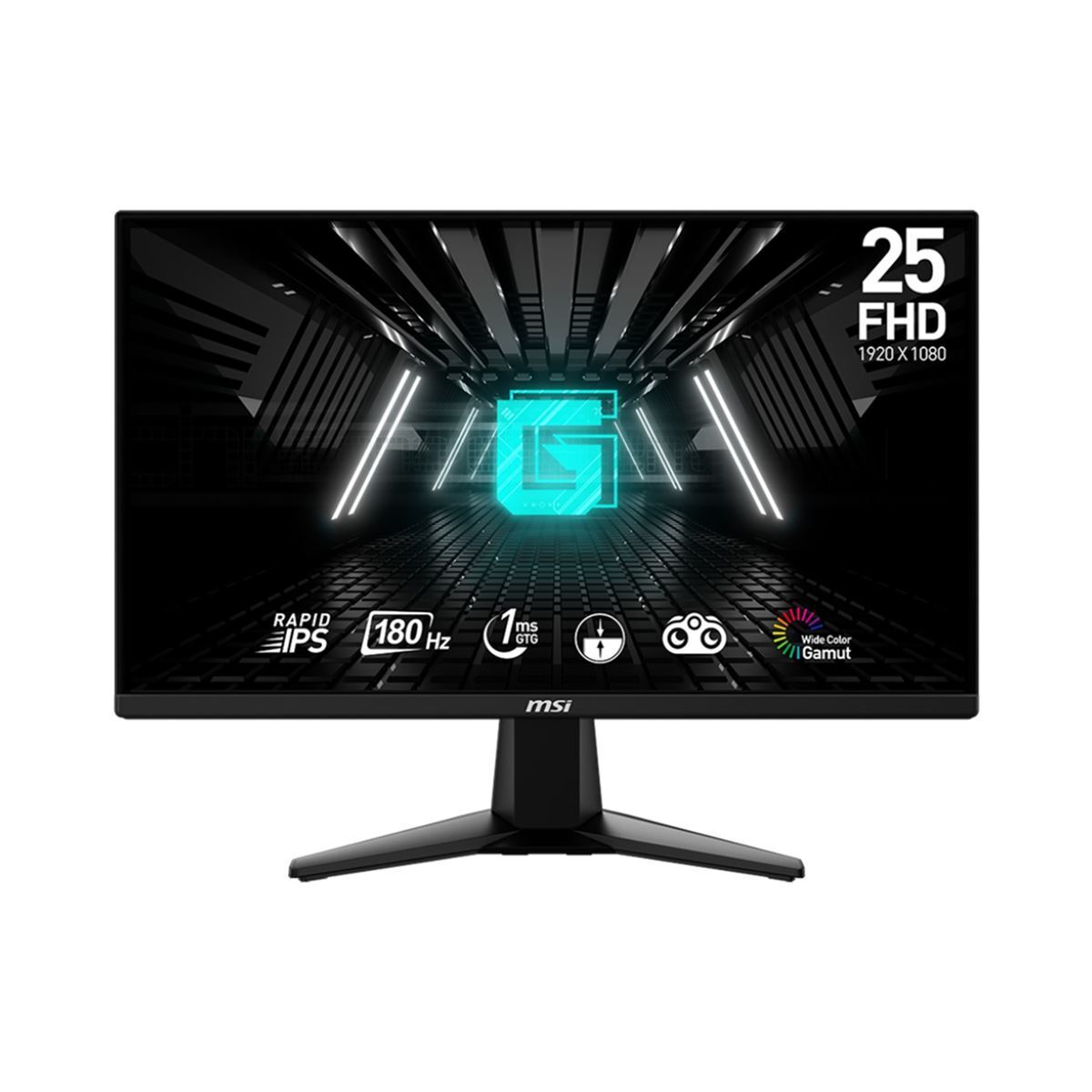 MSI monitor G255F gaming, 25, FullHD, IPS, 300 cd/m2, AMD FreeSync, HDMI, DP, 180 Hz, 1ms