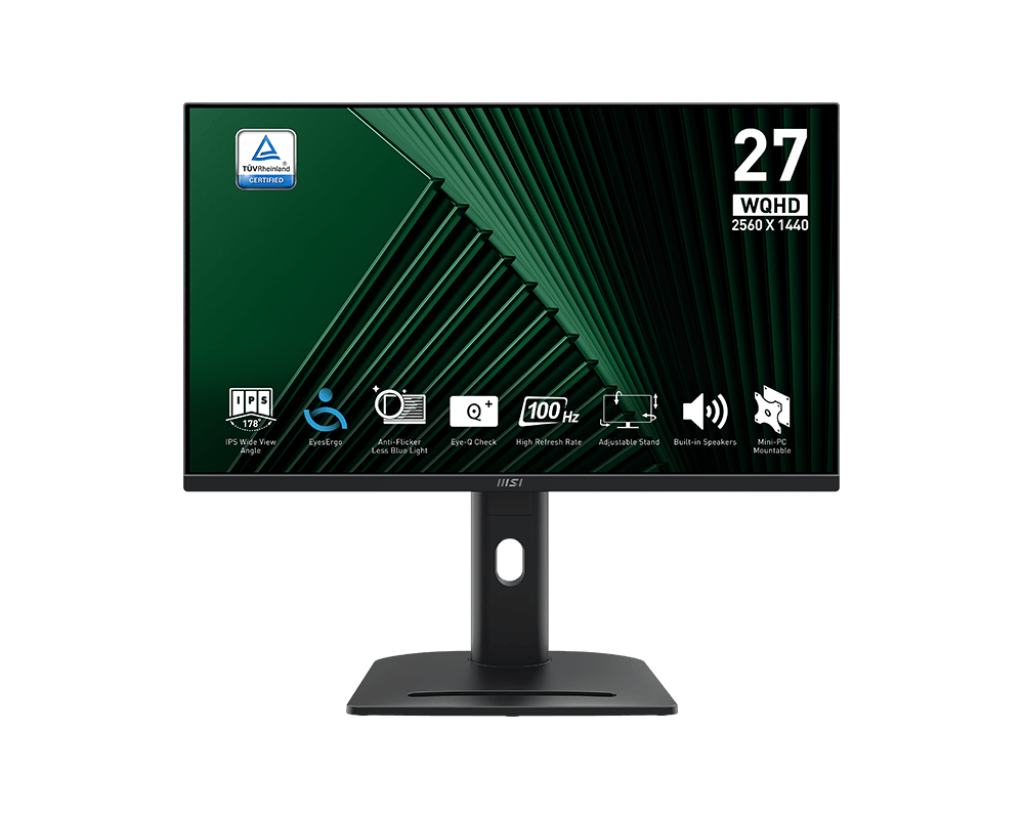 MSI monitor MP275QPG PRO, 27, WQHD, IPS, 300 cd/m2, Adaptive Sync, HDMI, DP, 100 Hz, 1ms
