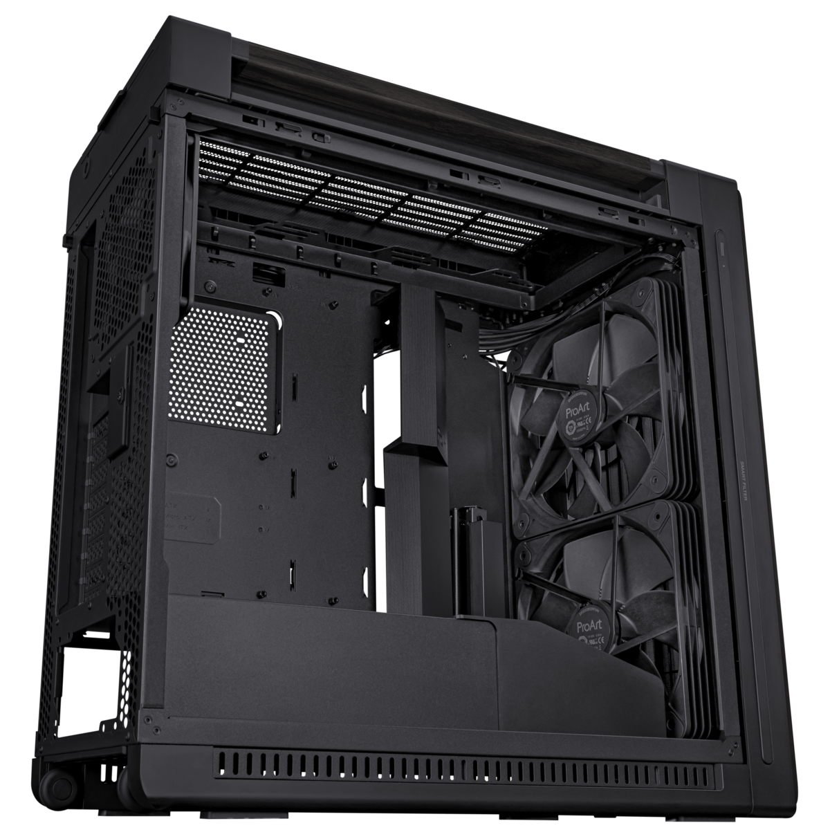 ASUS kućište PROART PA602 WOODMETAL, EATX, ATX, mATX,8x Expansion slots, 2x 200m fan, 1x 140m