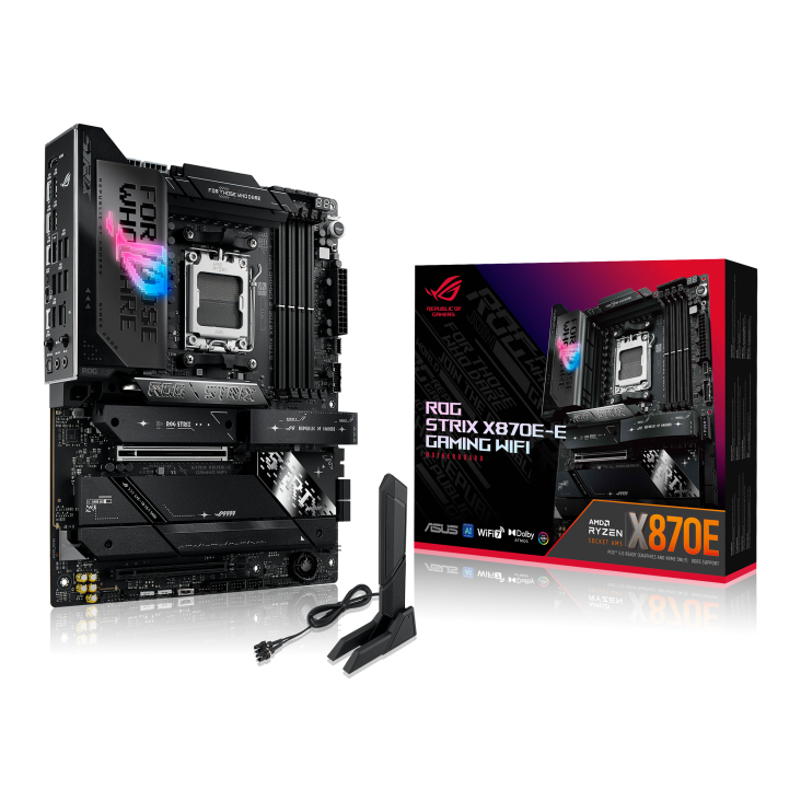 ASUS matična ploča ROG STRIX X870E-E Gaming Wifi, AM5, 4xDDR5,5x M.2;4xSATA,HDMI,13x USB, RAID,ATX
