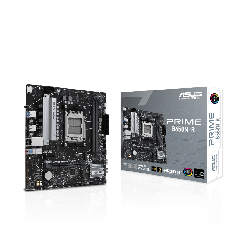 ASUS matična ploča PRIME B650M-R B650, AM5; 2xDDR52x M.2;4xSATA,HDMI,6x USB, RAID,mATX