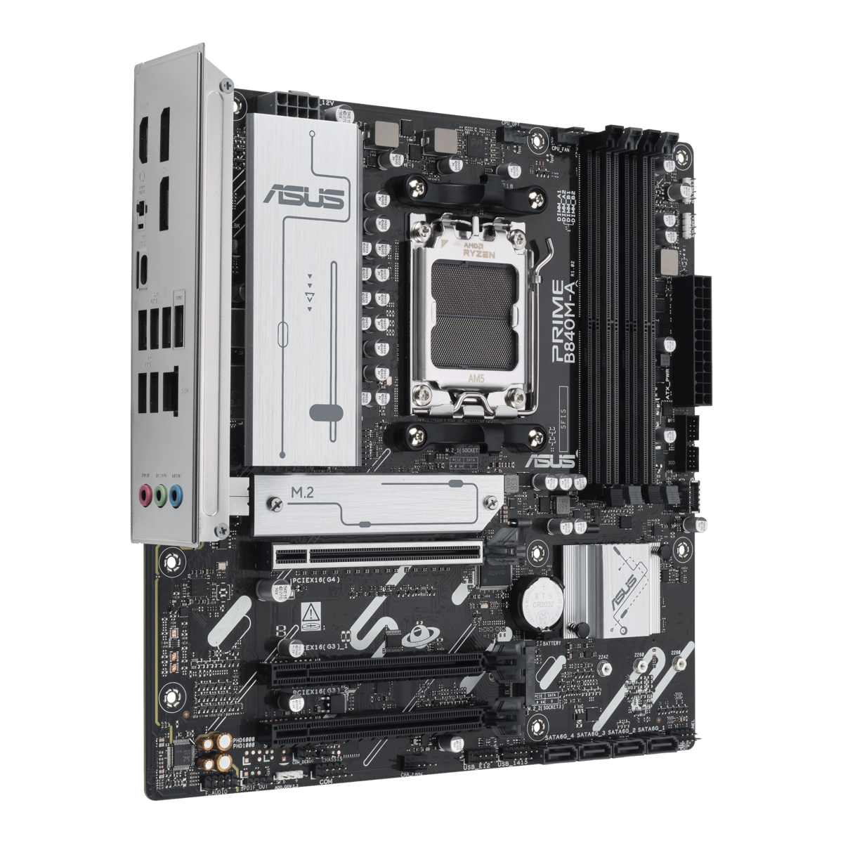 ASUS matična ploča PRIME B840M-A-CSM AM5, 4x DDR5, 3x M.2, 7x USB2x DP, 1x HDMI, mATX