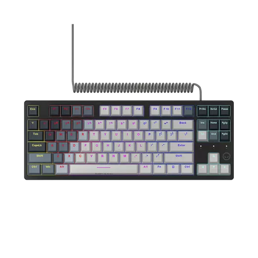 LORGAR tastatura Azar 514TKL, žična RGB mehanička gaming, bijela, EN layout