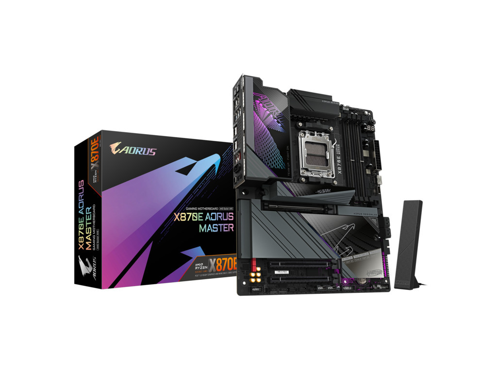 GIGABYTE matična ploča X870E AORUS MASTER, AM5, 4x DDR5, 4x M.2, 4xSATA, 2x HDMI, 2x DP, 12x USB, ATX