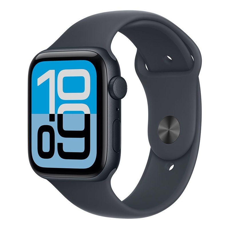 Apple Watch SE 3 GPS 44mm Midnight Aluminium Case with Midnight Sport Band - M/L