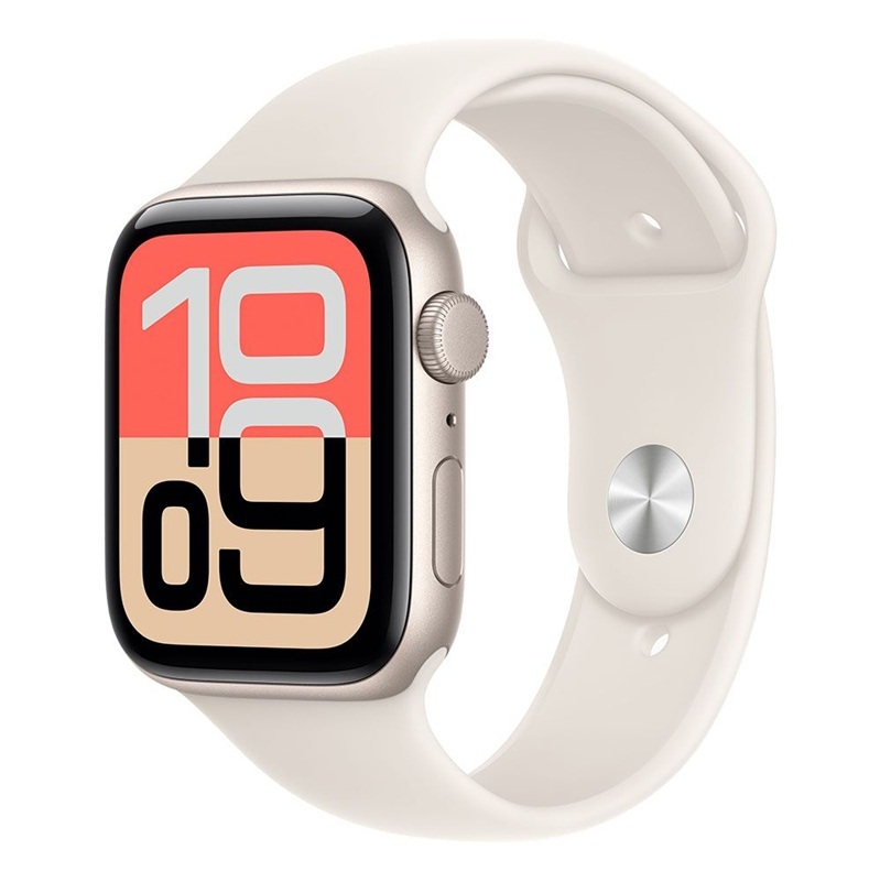 Apple Watch SE 3 GPS 44mm Starlight Aluminium Case with Starlight Sport Band - S/M