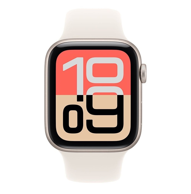 Apple Watch SE 3 GPS 44mm Starlight Aluminium Case with Starlight Sport Band - S/M