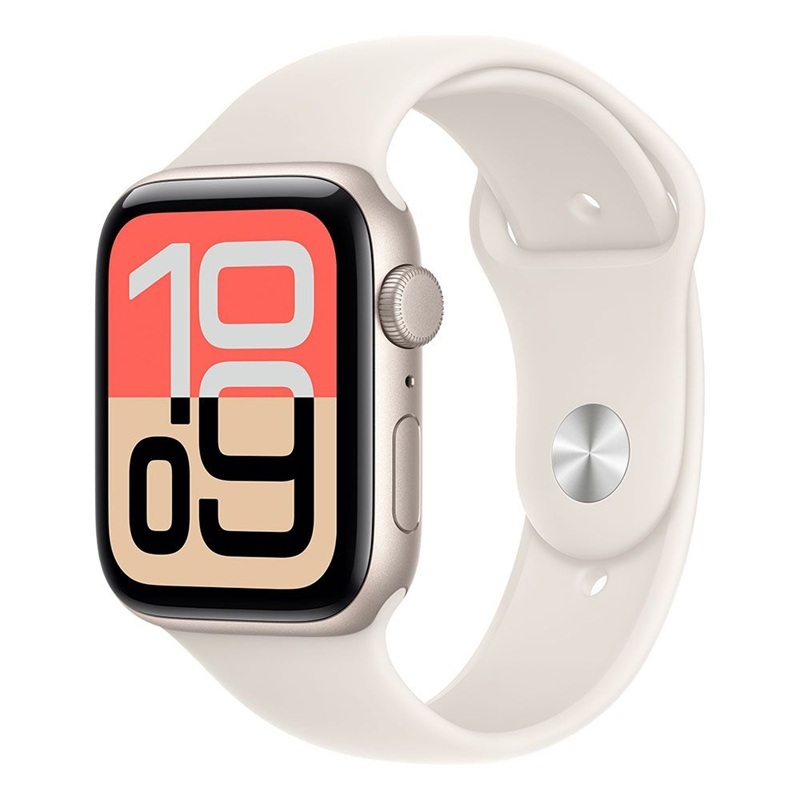 Apple Watch SE 3 GPS 44mm Starlight Aluminium Case with Starlight Sport Band - M/L