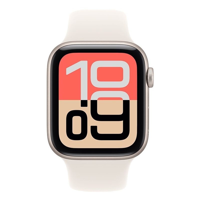 Apple Watch SE 3 GPS 44mm Starlight Aluminium Case with Starlight Sport Band - M/L