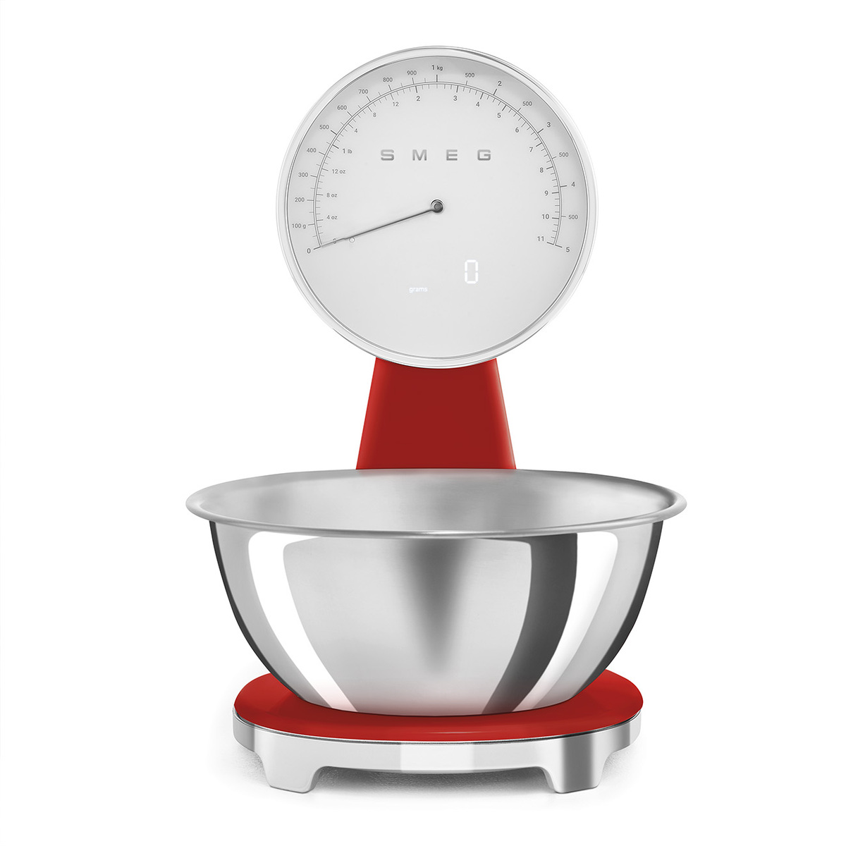 Smeg kuhinjska vaga KSF01RDWW, crvena