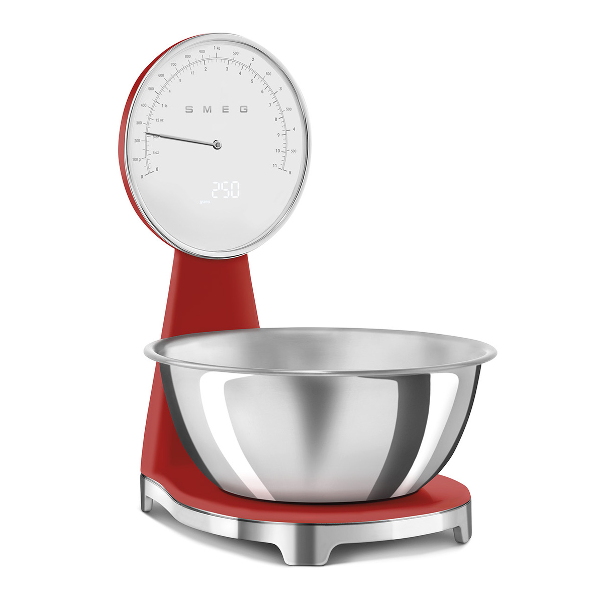 Smeg kuhinjska vaga KSF01RDWW, crvena