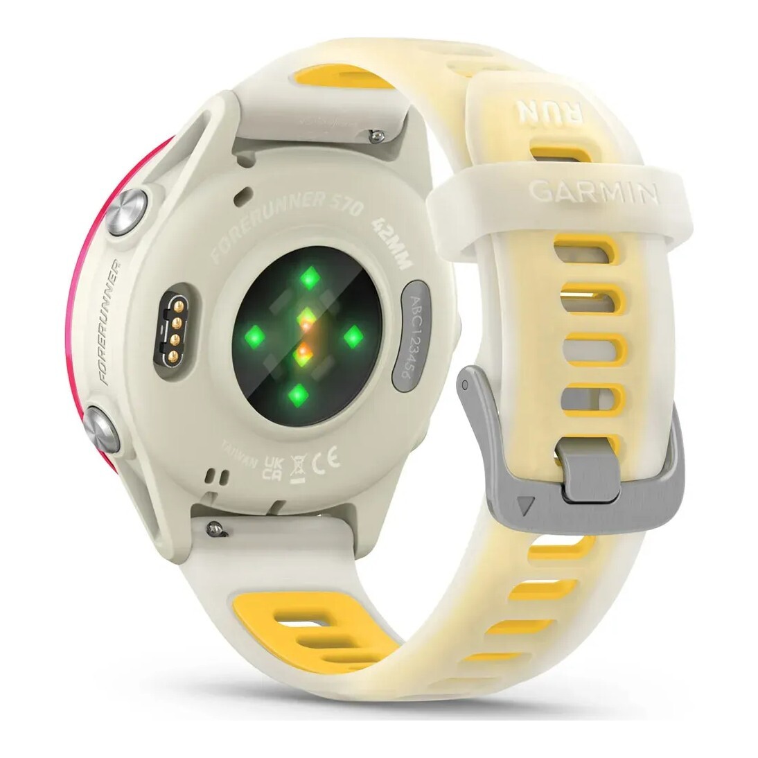 GARMIN Forerunner 570 sportski pametni sat, 42mm, Bone/Raspberry/Mango