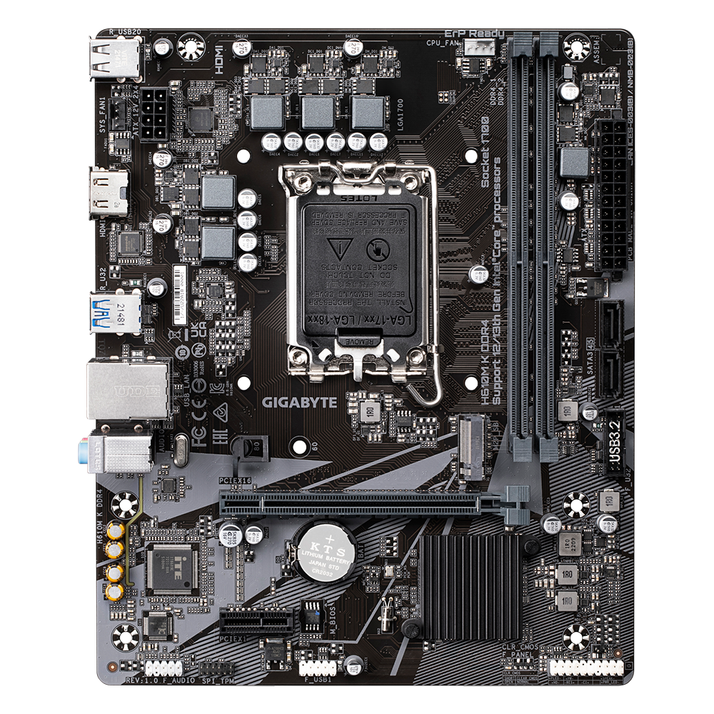 GIGABYTE matična ploča H610M K DDR4, LGA1700, 2xDDR4, M.2, 2xSATA, 6xUSB, HDMI, mATX