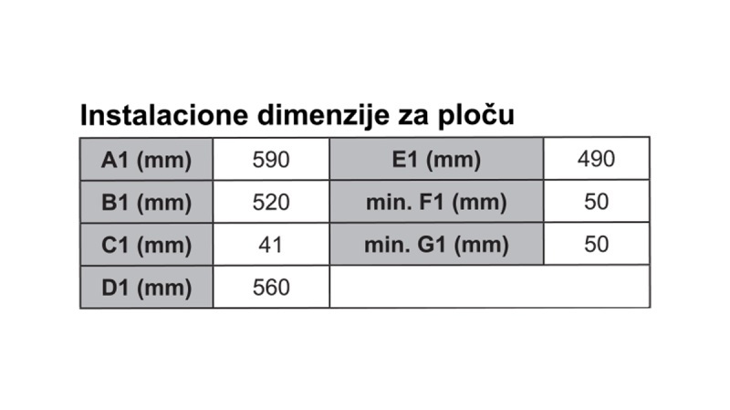 VOX ugradbeni set 2110400 B