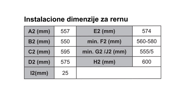VOX ugradbeni set 2110400 B