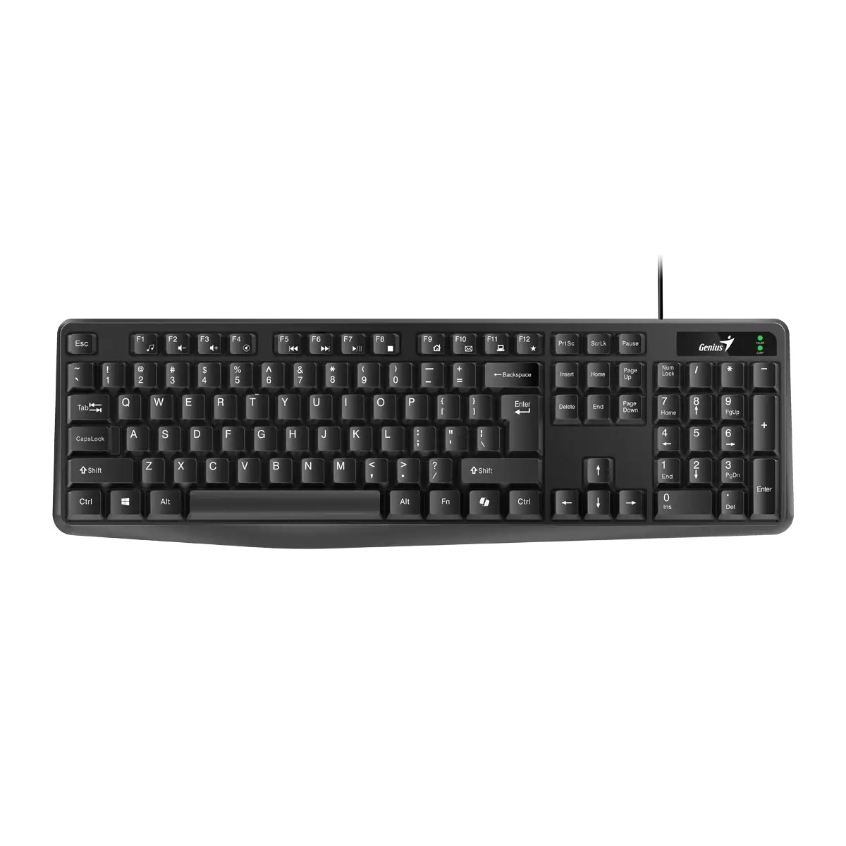 GENIUS žičana tastatura KB-117 , dužina kabla 1,4 m,crna boja, USB konektor, BiH layout