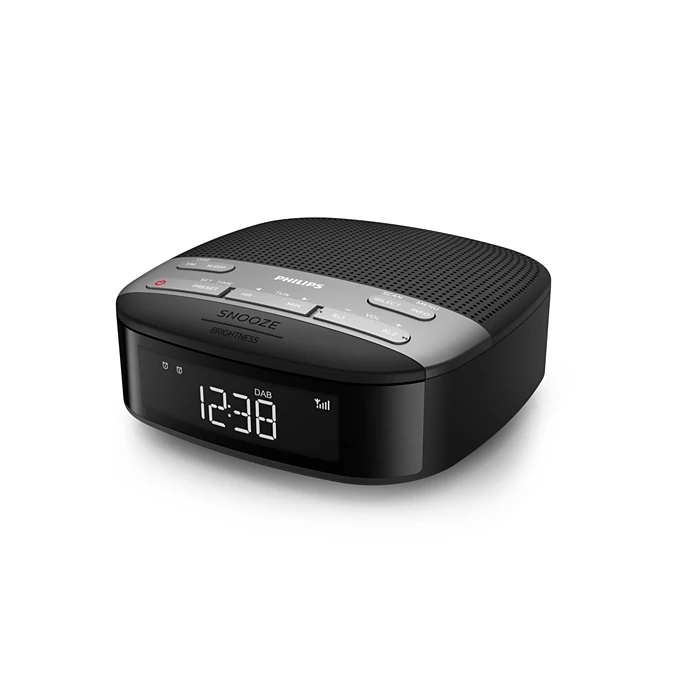 Philips TAR3505/12 budilnik; FM; DAB+; Dvostruki alarm;Izlazna snaga (RMS) 1W;