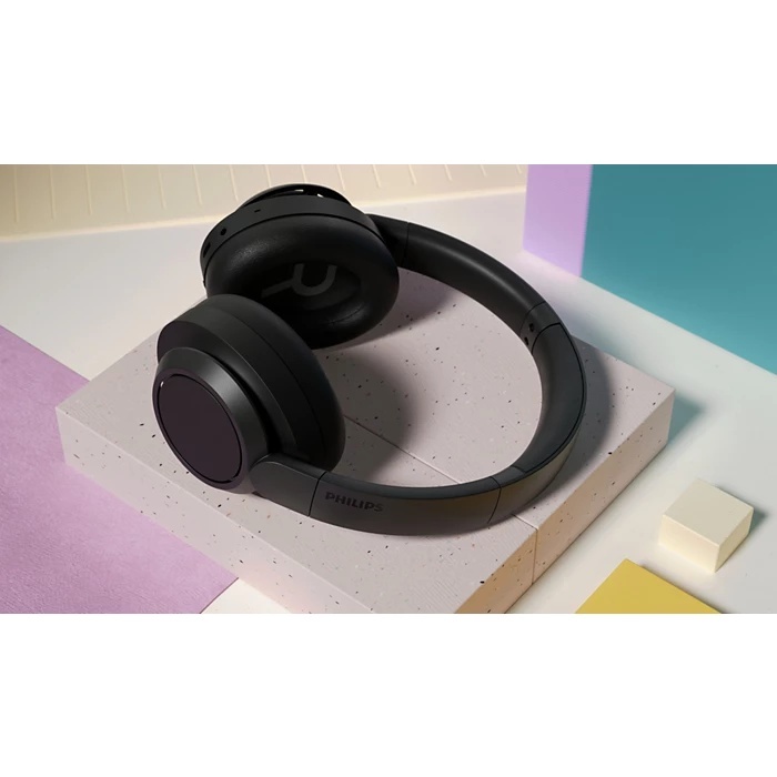 Philips TAH6509BK/00 BT overhead slušalice sa Noise Cancelling Pro tehnologijom, do 70h reprodukcije. Prirodan zvuk, dinamičan bas. Lagane, udobne i sklopive