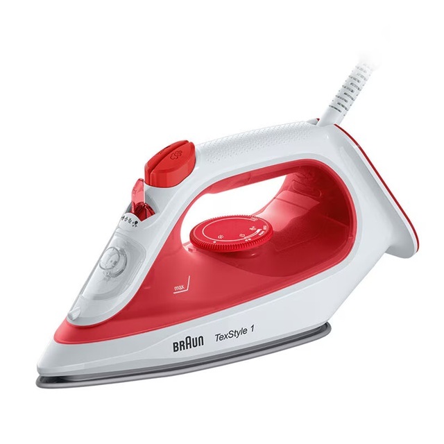Braun pegla na paru SI 1019 TexStyle 1, crveno-bijela, 1900 W