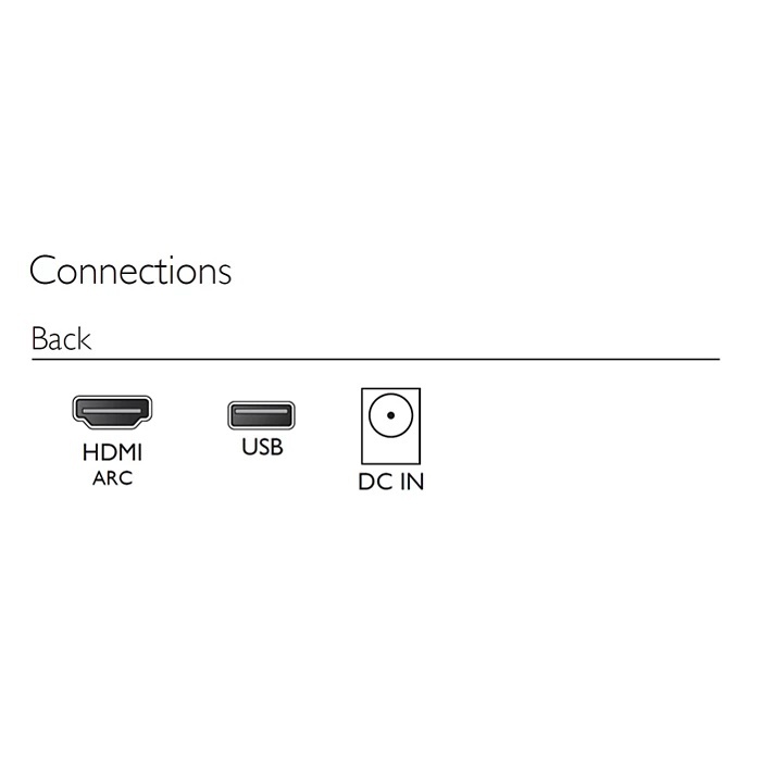 Philips TAB4000/10 soundbar; 2.0-kanalni; HDMI-ARC; 5.4 Bluetooth; Maks. 60 W / 30 W RMS izlazne snage;