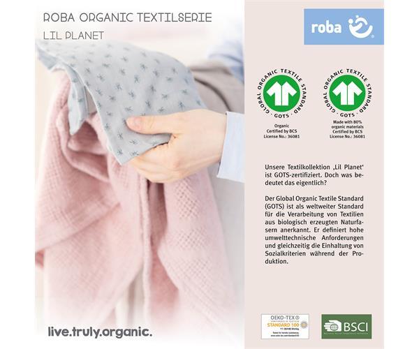 Roba Kids set posteljine sa ogradicom Lil Planet, ružičasta – prikaz 2