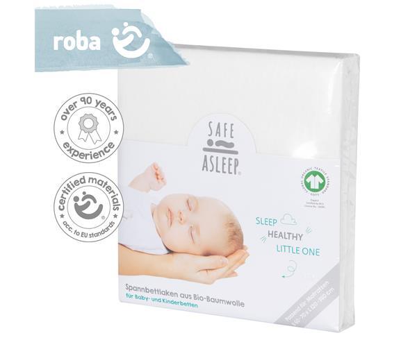 Roba Kids plahta na gumu Safe ASleep, bijela – prikaz 2