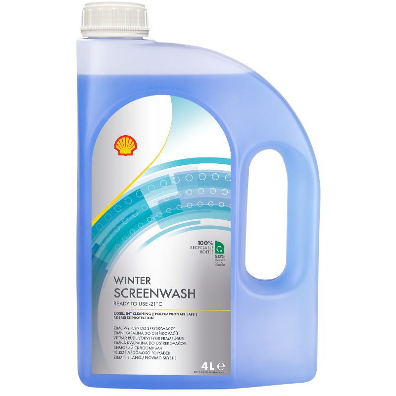 Shell Winter Screenwash tečnost za vjetrobransko staklo 4L | Spremna za upotrebu do -21 °C