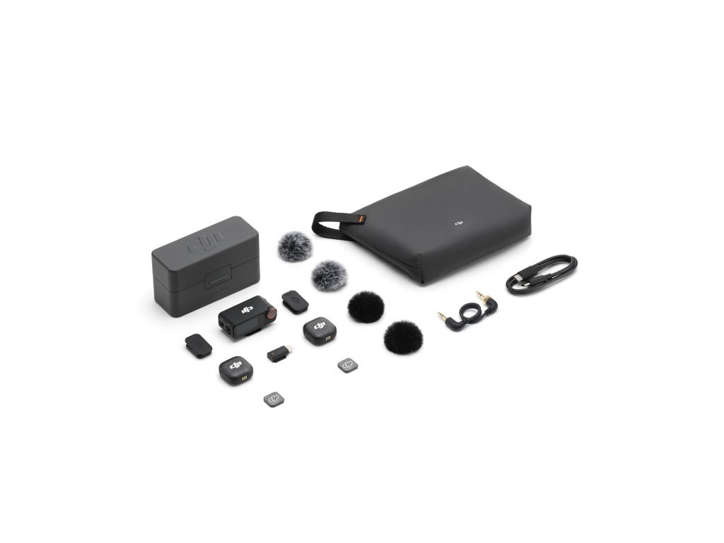 DJI Mic 3 (2TX+1RX+CC)mikrofon, prenos zvuka do 250m5.5h snimanja,48kHz 24 zvuk,OLED zaslon