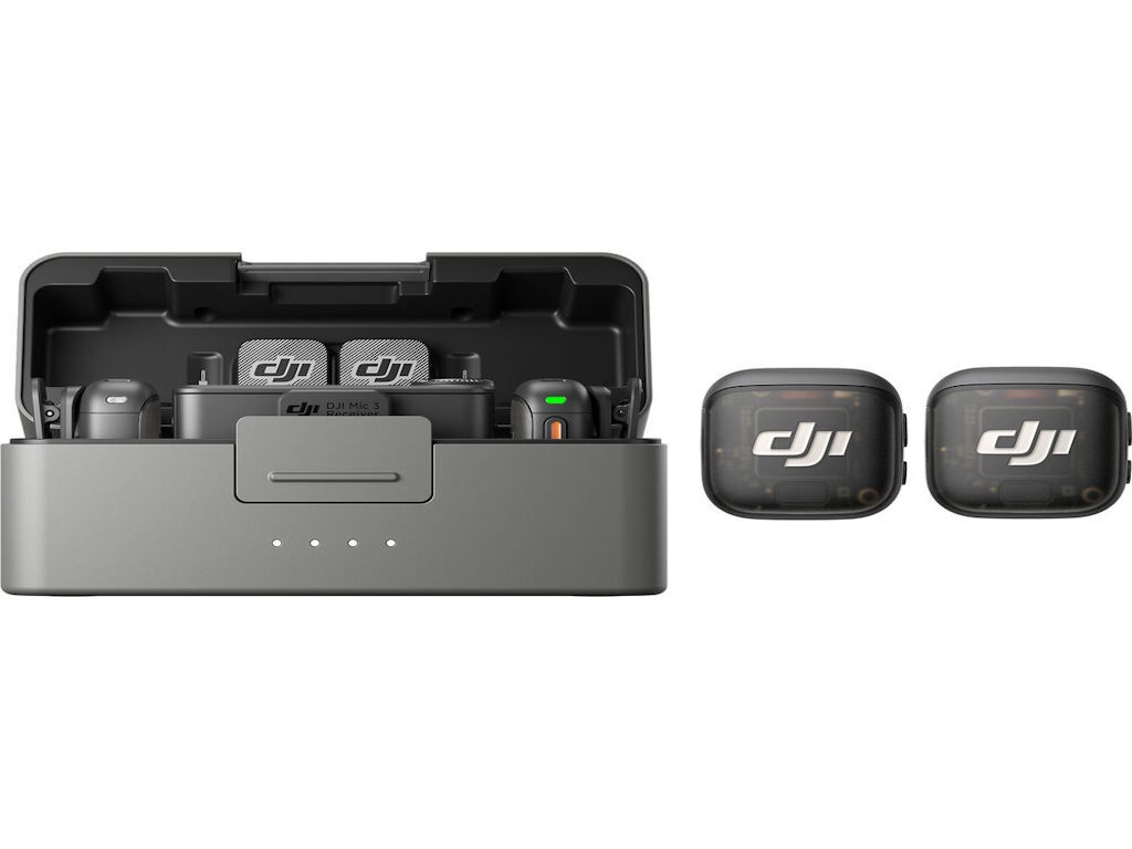 DJI Mic 3 (2TX+1RX+CC)mikrofon, prenos zvuka do 250m5.5h snimanja,48kHz 24 zvuk,OLED zaslon