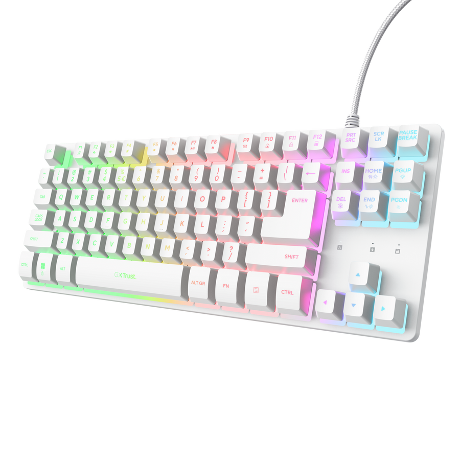 TRUST tastatura GXT833 THADO, žičana, bijela, TKL, gaming