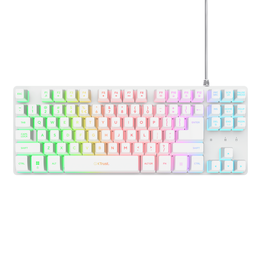 TRUST tastatura GXT833 THADO, žičana, bijela, TKL, gaming