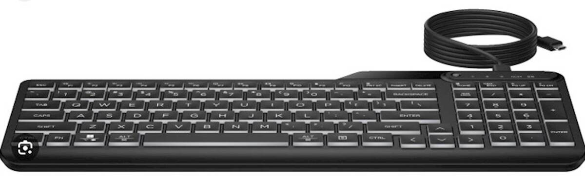 HP tastatura 405 Multi-Device Wired BackLite (7N7C1AA)