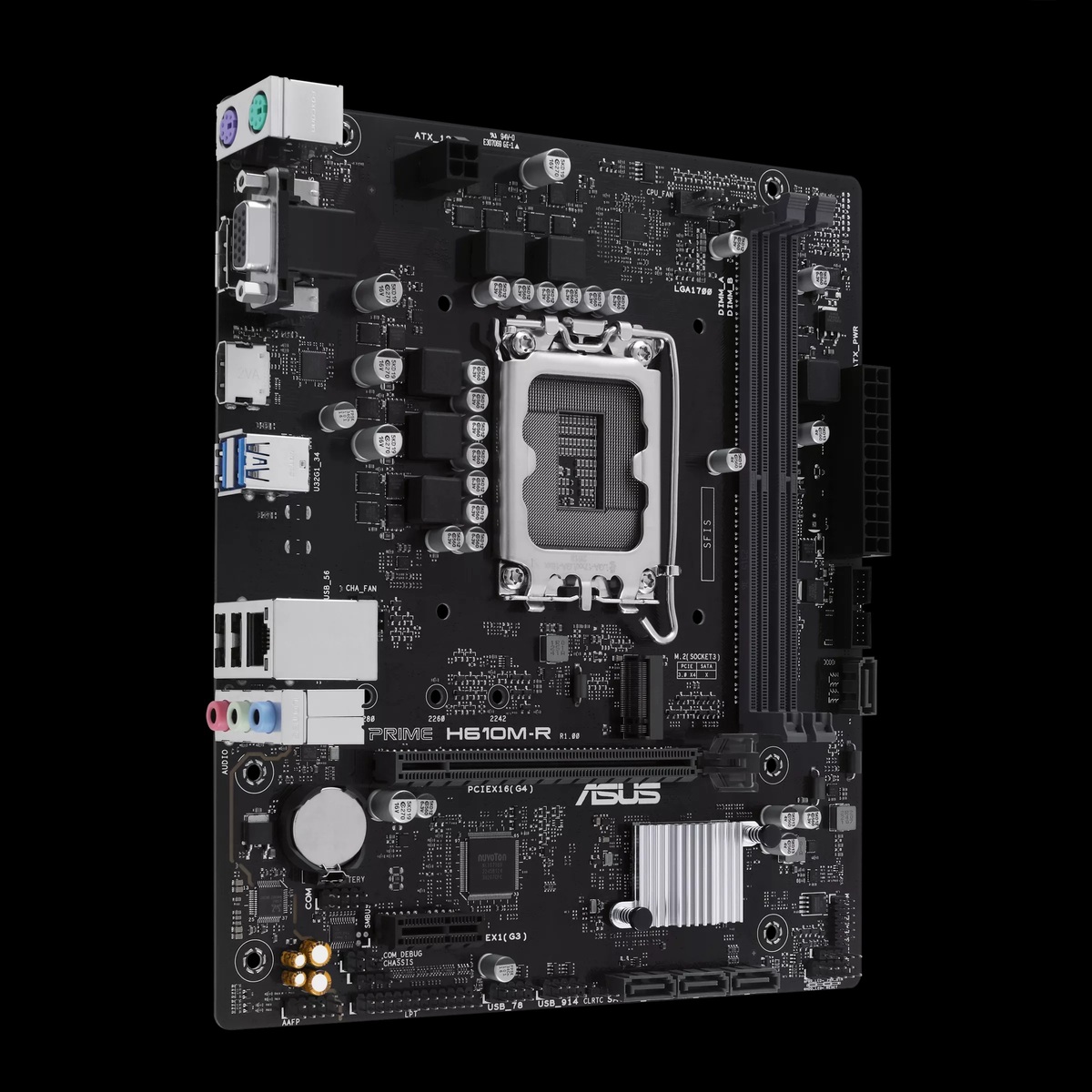 ASUS matična ploča PRIME H610M-R-SILGA 1700, 2x DDR5,1x M.2,6xUSB 1x DP, 1x VGA, 1x HDMI, mATX