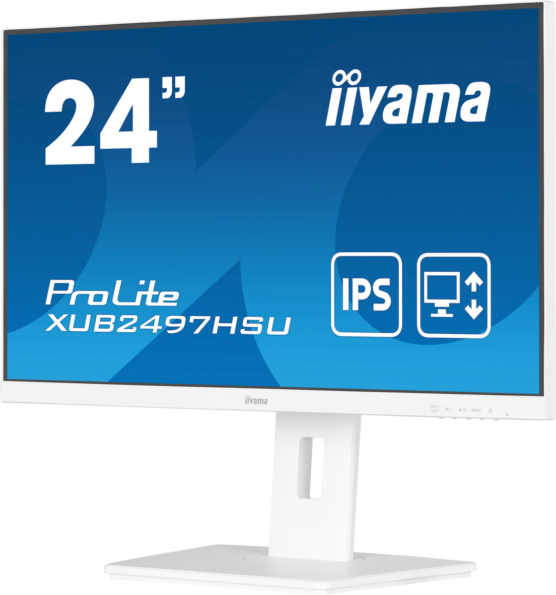 IIYAMA monitor XUB2497HSU-W2 , 24, FullHD, IPS, 250 cd/m2, Adaptive Sync, HDMI, DP, 100Hz, 1ms